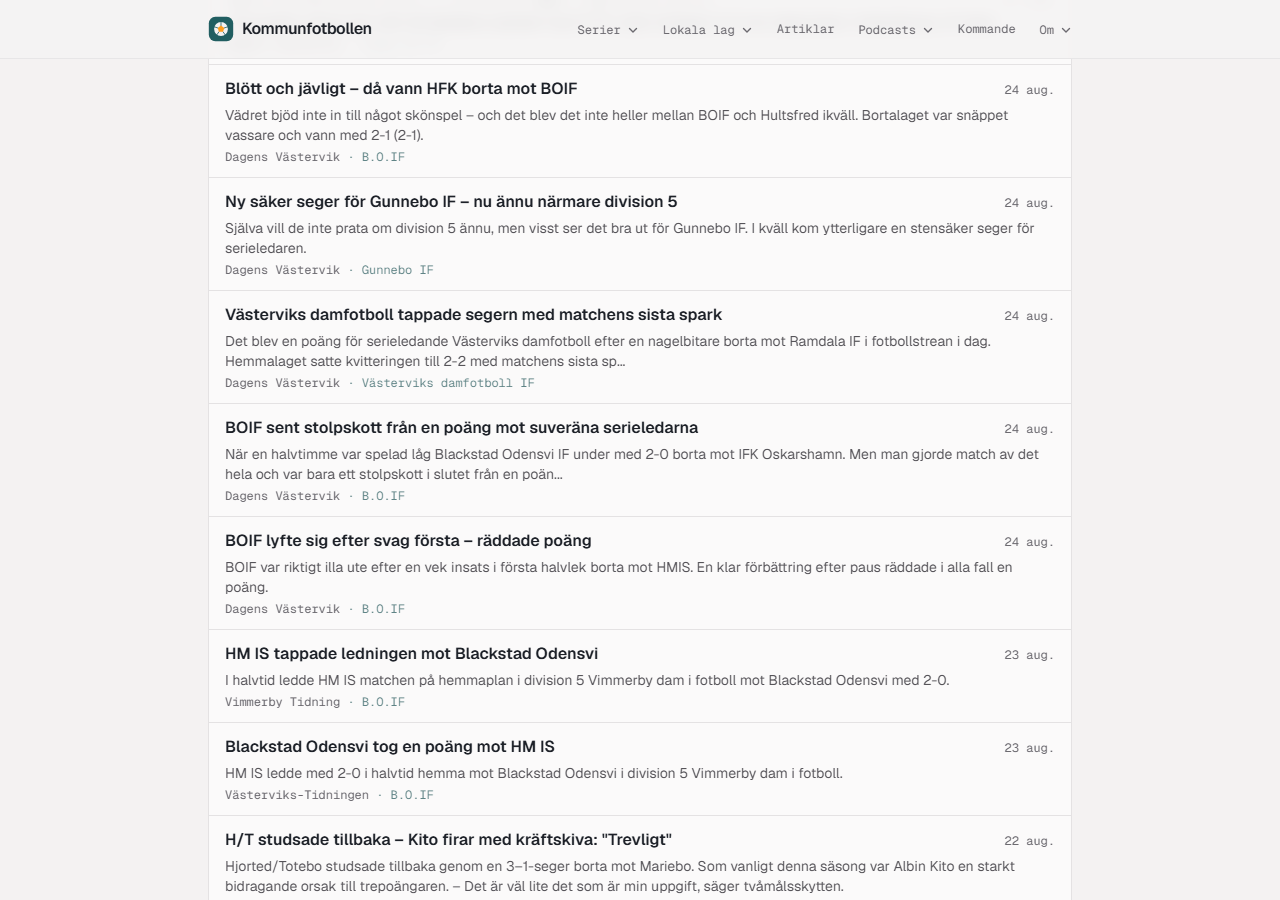 AI-filtered news about the teams, tagged per team